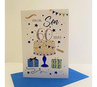 To A Wonderful Son Happy 60th Birthday Card - Modern Design 7334