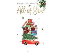 To All Of You Wishes Embellished Christmas Card Hand-Finished Champagne Cards XCDC415