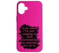 To Be Honest I'm Just Winging It Funny Mom Feelings Humor Case for iPhone 16 Plus