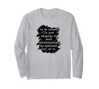 to Be Honest I'm Just Winging It Funny Mom Feelings Humor Long Sleeve T-Shirt