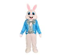 To.beone New Easter Bunny Costume Adult Rabbit Halloween Mascot Costume Fancy Dress Blue