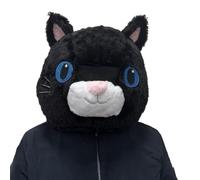 To.beone Plush Black Cat Mask Mascot Costume Headpiece Kitty Mascot Head Adult