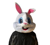 To.beone Plush Bunny Costume Easter Bunny Animal Mask Head Costume Halloween Mascot Costume Head