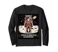 TO BOLDLY GO WHERE NO CAT HAS GONE BEFORE | Sci-fi t-shirt Long Sleeve T-Shirt