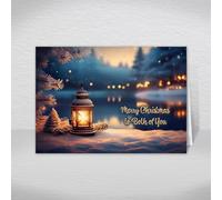 To Both of You Christmas Card, A5 Size Christmas Card for Both of You, Friends, Couple Christmas Greeting Cards with a Beautiful Christmas Greetings Verse Inside: Festive Lantern Christmas Card