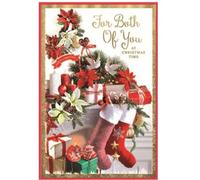 To Both Of You Christmas Card - Festive Scene - Size: 23cm x 15.5cm (9" x6") B