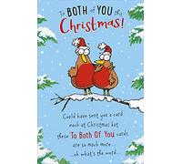 To Both of You Christmas Card - Funny Christmas Card To Send To Couple - Funny Robin Christmas Card - Christmas Gifts For Couples - Gift Card For Her - Gift Card For Him