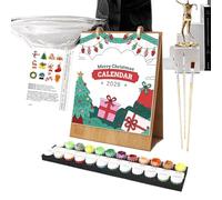 To Count The Days - Paintable Christmas Table Calendar | Artistic Materials For Crafts And Decoration For Children Young Teachers And Home