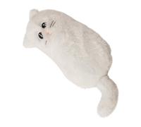 TO, Cute Cat Shape Plush Organizer | Cosmetic Case | 3D Cat Design And Smooth Touch Finish,School,For Teen, White., Se référer à la description, Refer to description