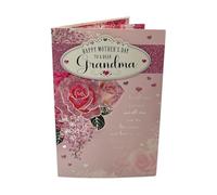 To Dear Grandma Beautiful Roses Design Pink Mother's Day Card