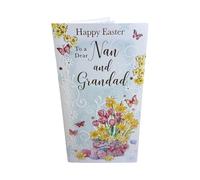 To Dear Nan And Grandad Basket Of Flowers Easter Card