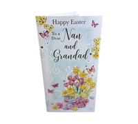 To Dear Nan And Grandad Basket Of Flowers Easter Card