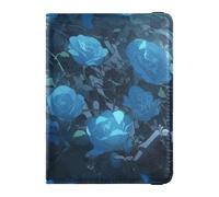 To Die Surrounded by Blue Roses Leather Passport Holder Cover Passport Cover Passport Holder Waterproof, To die surrounded by blue roses, One Size