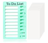 to Do List Board Checklist Board Chore Board with 10 Blank Paper Kids Chores Board Removable Plastic Task Planner Board Chores Chart for Plan Office Housework Travel(Green)