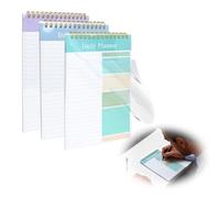 To Do List Notebook, 3 Pcs To Do List Notepad Daily Planner Notepad A5 Checklist Things To Do Today Spiral Undated Daily Planner Note pad Daily Task List Pad for Daily Plans Work Study and Personal