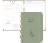 To Do List Notebook - Aesthetic Daily Planner to Easily Organize Your Tasks And Boost Productivity - Undated Planner for School or Office Supplies, 5.8" x 8.5", Green