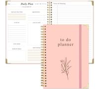 To Do List Notebook - Aesthetic Daily Planner to Easily Organize Your Tasks And Boost Productivity - Undated Planner for School or Office Supplies, 5.8" x 8.5", Pink
