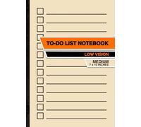 To-Do List Notebook: Low Vision | 100 Pages | Medium