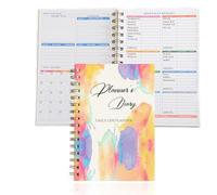 To do List Notebook Planner, Daily and Weekly Financial Accounting Book, Large Coil Planner, Meeting Calendar, ADHD Daily, Four Column Schedule with Hourly,1 Pack