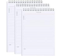 To Do List Notepad 3 Pack/Set, Undated Daily Planner Notepad With To Do List Notebook Checklist Planner Spiral Waterproof Notepad for Office Supplies, School Planner, 60 Sheets/Pack, 5.5"*8.3" A5 Size