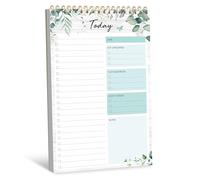 To Do List Notepad, Daily Planner Notebook with 52 Tear-off Sheets, Undated Writing Organizer for Daily Tasks and Goal, Coiled Task Track Checklist Productivity Pad for Office, Classroom, Home, School