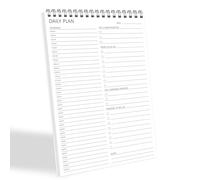 To Do List Notepad Half-Hour Hourly Schedules - Daily Planner Pad Undated 52 Sheets Tear Off, 6.5" x 9.8" Planning Pad Checklist Productivity Note Pad for Work and Personal Organized