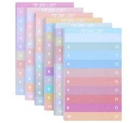 To Do List Notes Set of 6 Sticky Note Pads Colourful Sticky Notes with Coloured Lined Sticky Notes Self-Adhesive Notepads for Home School Office
