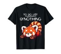 To Do List Nothing Red Panda Lazy Animal Procrastinating T-Shirt