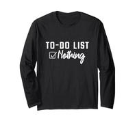 to-Do List Nothing Todo List Lazy Cute Sloth Morning Grumpy Long Sleeve T-Shirt