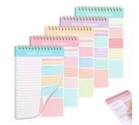 To Do List Pad, 5 Pack A5 Daily Planner Notepad, 150 Pages To Do List Notepad for Study Work Office