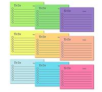 to Do List Sticky Notes Pad, 9 Pack Lined Notes Pastel Self-Stick to Do Sticky Note Memo Pads with Lines for Planner Office School 4 x 2.8 in
