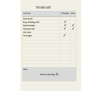 To Do List: with In-Progress and Done Labels,(6 x 9 in) 96 sheets Double Sided Printing