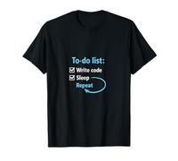to-do List Write Code Sleep Repeat Programmer Humor T-Shirt
