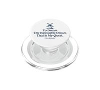 To Dream The Impossible Dream Windmill Navy Blue Print PopSockets PopGrip for MagSafe