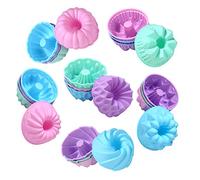 To Encounter 24 Pack Silicone Molds - Nonstick 3 Inch Silicone Donut Mold, Baking Cups, Donut Pan, Muffin, Jello, Bagel Pan - Oven, Microwave, Dishwasher Safe