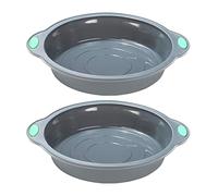 To encounter 9 Inch Silicone Round Cake Pans, Nonstick Cake Mould, 2 Pack | Baking Pans Set, Food Grade Silicone Cake Tin, with Metal Reinforced Frame More Strength