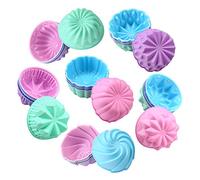 To encounter Silicone Cupcake Baking Cups, Food Grade Non-Stick Silicone Muffin Liners, Reusable 3 Inch Silicone Molds, 6 Shapes Pack of 24