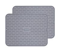 To encounter Silicone Dish Drying Mat -Large 17" x 13" - Set of 2 Flexible Rubber Drying Mat, Heat Resistant Silicone Trivet, Counter Top Mat, Dish Draining Mat, Sink Mat
