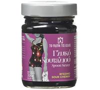 To Filema Tis Lelas Handmade Sour Cherry Spoon Sweet (320g) - Traditional Gr ruit Preserve (78% Fruit) | Artisan Mediterranean Dessert | Vegan, Gluten Free, No Preservatives