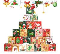 to Fill - Numbered Cardboard Box 24 Days for Christmas | Desk Decoration for Teen Boys Girls Sister Friend