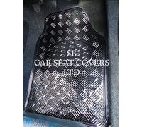To Fit An Isuzu Blade, Carbon Metallic Plate PVC Rubber Car Mats, 4 Piece Universal Set
