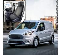 To Fit Ford Transit Connect Seat Covers 2018-2024 Front Set | Waterproof & Heavy Duty, Airbag Compatible, Easy To Fit - Tailored Driver & Single Passenger Black