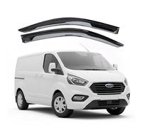 To Fit: Ford Transit Custom 2013 to 2023 Wind Deflectors Window Visors - 2-Piece External Fit Set, Tinted, Premium Stick-On Deflectors for Driver & Passenger, Reduce Wind Noise