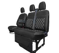 To Fit: Ford Transit Custom 2023 Onwards Leather Style Seat Cover with Zip Access to Fold Down Tray, Fits VW Transporter T7 2025