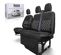 To Fit: Ford Transit Custom Leather Style Seat Covers | 2024 Onwards | VW T7 Seat Cover Set | Fully Tailored Driver & Double Passenger Seats