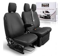 To Fit: Ford Transit Custom Seat Covers 2013 to 2023 | Waterproof Durable Easy to Fit | For the Ford Transit Custom Seat Cover Accessories (2013 to 2023 - Driver & Double Passenger)