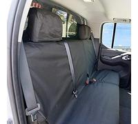 To Fit Nissan Navara D40 Double Cab Seat Covers 2002-2016 Rear Set | Waterproof & Heavy Duty, Airbag Compatible, Easy To Fit, Personalisation Available - Tailored Rear Bench Black