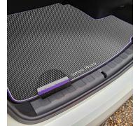 To fit Porsche Cayenne (2010-2017) Diamond Rubber Bootmat + Purple & Grey Trim [103502B]
