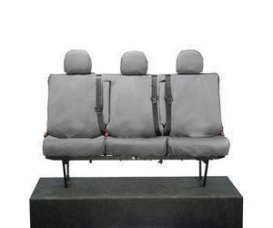 To Fit Toyota Proace Crew Cab Seat Covers 2016 On Rear Set | Waterproof & Heavy Duty, Airbag Compatible, Easy To Fit - Tailored Rear Bench Grey