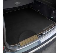 To fit Vauxhall Insignia Estate (2008-2016) Tailored Black Carpet Boot Mat + Beige Ribbed Trim (with Infinity sound system, 4-door and 5-door)
